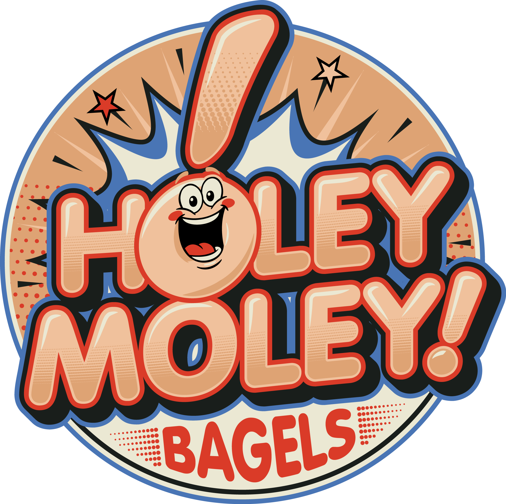 Holey Moley! Bagel Logo